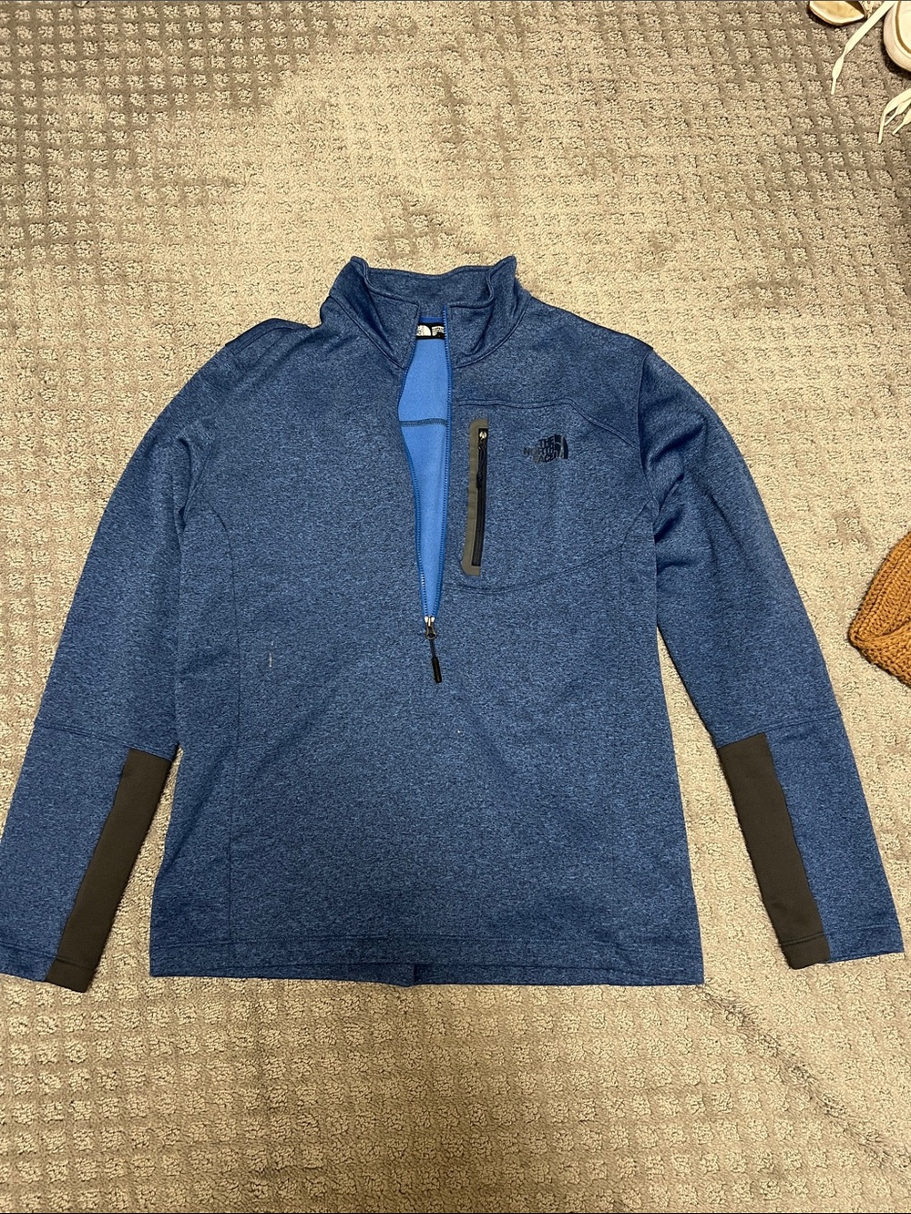 The North Face Men’s Blue Quarter-Zip Fleece Jacket